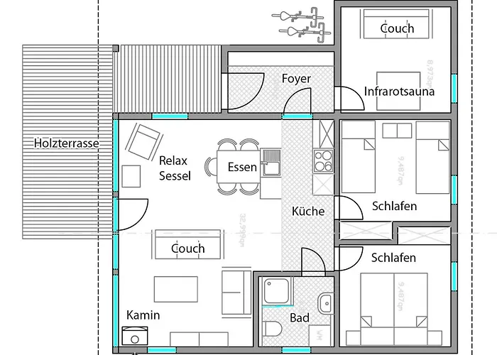 Tatil Evi 2 Bis 4 Personen Mit Infrarotsauna F3h0 *